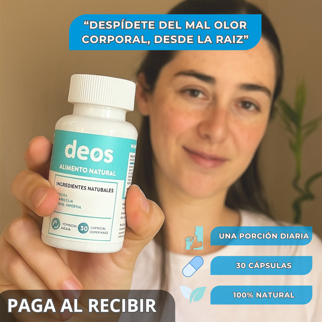 DEOS™ - 30 Cápsulas Naturales - Frescura interior y confianza todo el día